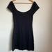 Free People Dresses | Free People Black Knit Off Shoulder Mini Dress | Color: Black | Size: M