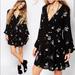 Free People Dresses | Free People Black Jasmine Embroidered Mini Dress | Color: Black/White | Size: 4