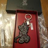 Coach Accessories | Coach X Disney Minnie Mouse Boxed Charm Keyring | Color: Black | Size: Os