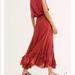 Free People Skirts | Free People Fp One Cypress Ruffle Tiered Skirt | Color: Red | Size: S