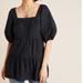 Anthropologie Tops | Maeve Everly Tiered Tunic Eyelet Babydoll Dress | Color: Black | Size: Xs