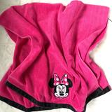 Disney Bath | Minnie Mouse Pink Beach Towel Disney | Color: Black/Pink | Size: 27” X 47”