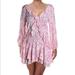 Free People Dresses | Free People Womens Rebecca Dress-Medium | Color: Pink/White | Size: M