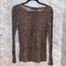 Ralph Lauren Tops | Cheetah Long Sleeve Blouse | Color: Black/Brown | Size: S