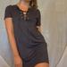 Urban Outfitters Dresses | Black Lace Up Suede Casual T-Shirt Dress | Color: Black/Gray | Size: S