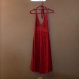 J. Crew Dresses | J.Crew Lined Red Halter Dress | Color: Red | Size: 0