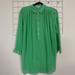 J. Crew Dresses | J Crew Lime Green Gauze Popover Shirtdress Xs | Color: Green | Size: Xs