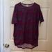 Lularoe Tops | Lularoe Irma Tunic Top - Xxs - Purple/Gray Waves | Color: Gray/Purple | Size: Xxs