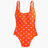 J. Crew Swim | Jcrew Polka Dot One Piece, Nwt, Sz 6 | Color: Orange/Pink | Size: 6