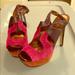 Jessica Simpson Shoes | Jessica Simpson Colorblock Heels | Color: Orange/Pink | Size: 7.5