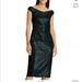 Ralph Lauren Dresses | Lauren Ralph Lauren Sequined Chenille Dress | Color: Green/Silver | Size: 8p