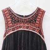 Free People Dresses | Black Sepia Beaded Embroidered Cutout Swing Dress | Color: Black/Orange | Size: 2