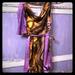 Jessica Simpson Dresses | Jessica Simpson Sz 4 Asymmetrical Dress W/ Lining | Color: Gold/Purple | Size: 4