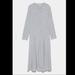 Zara Dresses | Gray Button Maxi Dress | Color: Gray | Size: Xs