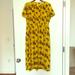 Michael Kors Dresses | Michael Kors Floral Short Sleeve Dress, Size L | Color: Black/Yellow | Size: L