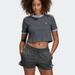 Adidas Tops | Adidas Grey Lilac Cropped Top & Shorts Set | Color: Gray/Purple | Size: Cropped Top & Shorts: Both Large