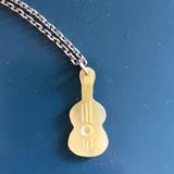 American Eagle Outfitters Jewelry | Guitar Shell Necklace | Color: Cream | Size: Os