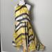 Jessica Simpson Dresses | Jessica Simpson Double Lined Asymmetrical Dress | Color: Blue/Yellow | Size: 8
