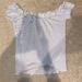 Brandy Melville Tops | Brandy Melville Off-The-Shoulder Top | Color: Blue/White | Size: Os