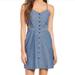 Madewell Dresses | Madewell Denim Button Down Dress (W/ Cutouts!) | Color: Blue | Size: 0