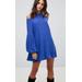 Free People Dresses | Free People Drift Away Cold Shoulder Shift Dress | Color: Blue | Size: S