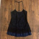 Free People Dresses | Free People Crochet Stud Dress | Color: Black/Blue | Size: 8