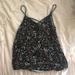 American Eagle Outfitters Tops | Floral Tank Top With Crossed Straps On Both Sides! | Color: Tan | Size: S