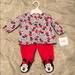 Disney Matching Sets | Disney Baby Outfit | Color: Gray/Red | Size: 0-3mb