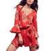 Free People Dresses | Free People All The Right Ruffles Romper | Color: Orange/Red | Size: L