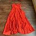 Free People Dresses | Free People Spaghetti Strap Ruffle Fabric Dress | Color: Red | Size: 12