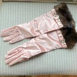 Coach Accessories | Gloves -Coach- Mink Cuff | Color: Pink | Size: 7.5 Medium