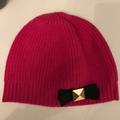 Kate Spade Accessories | Kate Spade Winter Hat With Bow | Color: Brown/Pink | Size: Os