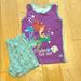 Disney Pajamas | Disney Little Mermaid Pajamas Size 10 | Color: Green/Purple | Size: 10g