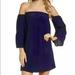 Lilly Pulitzer Dresses | Lilly Pulitzer Sanilla Blue Off Shoulder Dress | Color: Blue | Size: Xxs