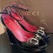 Gucci Shoes | Gucci Patent Black Wedge W/Wedge Horse-Bit | Color: Black | Size: 7.5