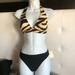 Michael Kors Swim | Michael Kors Triangle Top Bikini Size 8 | Color: Black/Brown | Size: 8