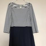 Kate Spade Dresses | Kate Spade Navy And White Striped Dress W/ Pockets | Color: Blue/White | Size: 14