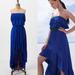 Anthropologie Dresses | Lilka Cobalt Blue Hi Lo Ruffle Dress Sz Xs | Color: Blue | Size: Xs