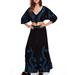 Free People Dresses | Free People Loving You Two-Piece Boho Maxi Dress | Color: Black/Blue | Size: 6