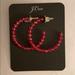 J. Crew Jewelry | Crystal Beaded Hoop Earrings | Color: Pink | Size: Os