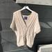 American Eagle Outfitters Sweaters | American Eagle Cozy Cream Short-Sleeve Sweater | Color: Cream/Tan | Size: Xs-S