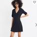 Madewell Dresses | Madewell Cross Front Button Black Dress | Color: Black | Size: L