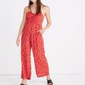 Madewell Pants & Jumpsuits | Madewell Ruched Wide Leg Jumpsuit | Color: Red | Size: Various