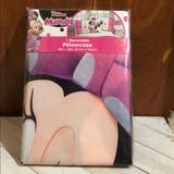 Disney Bedding | Bnwt - 1 Minnie Mouse Reversible Pillowcase | Color: Pink/White | Size: Pillow Case Cover 20” X 30”