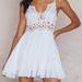 Free People Dresses | Free People One Coast To Cove Lace Mini Dress | Color: White | Size: Xs