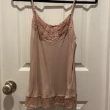 American Eagle Outfitters Tops | Blush Lace Edge Cami With Adjustable Straps | Color: Pink | Size: S