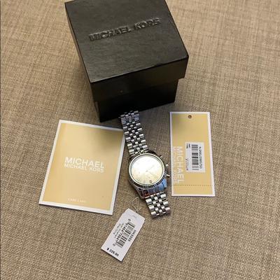 Michael Kors Accessories | Michael Kors Lexington Chronograph Watch | Color: Silver | Size: Strap 6.5’, With Watch 8’