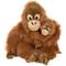 Orang-Utan mit Baby - 30 cm (Höhe) - Plüsch-Affe - Plüschtier Kuscheltiere orange
