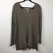 Free People Sweaters | Free People Light Brown V Neck Sweater Tunic Small | Color: Brown/Tan | Size: S