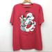 Disney Tops | Disney Mickey Christmas Santa Tee Shirt Red Xl | Color: Red | Size: Xl